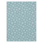 青モダン雪片 テーブルクロス (正面)