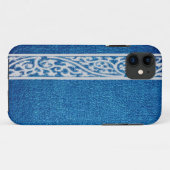 青モダン革 Case-Mate iPhoneケース (裏面(横))