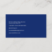 青モダン黄の幾何形状プロフェッショナル 名刺 (裏面)