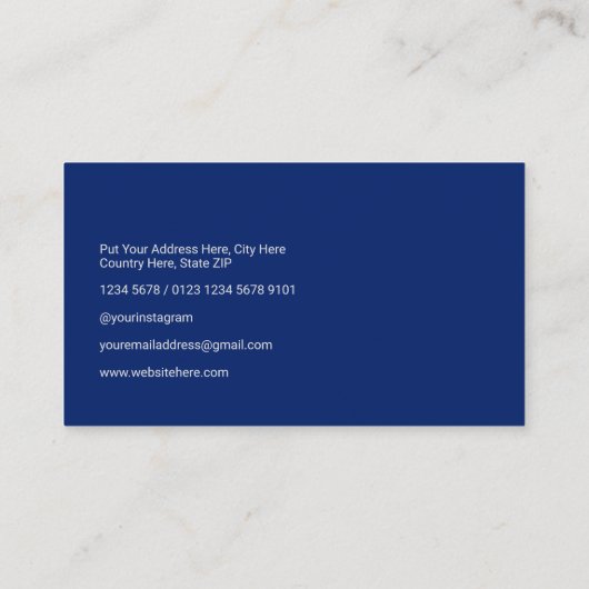 青モダン黄の幾何形状プロフェッショナル 名刺 (裏面)