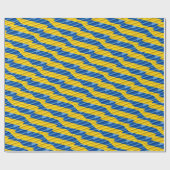 青モダン黄平和ウクライナインスパイア ラッピングペーパー (フラット)