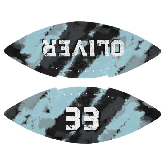 青モダン黒プレイヤー名とナンバー記念 アメリカンフットボール (パネル)