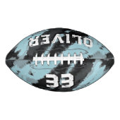 青モダン黒プレイヤー名とナンバー記念 アメリカンフットボール (正面)