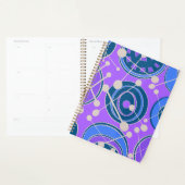 青モダン、紫、白のジオシェイプデザイン。 プランナー手帳 (ディスプレー)