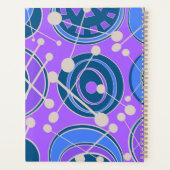 青モダン、紫、白のジオシェイプデザイン。 プランナー手帳 (裏面)