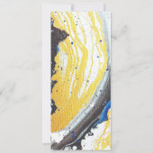 青モダン/金ゴールド/黒ハイドロディップ招待状 招待状 (裏面)