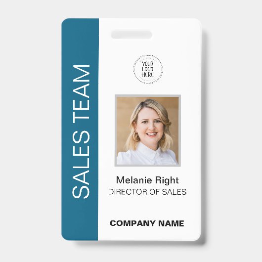 青モダンIDバッジ バッジ (正面)