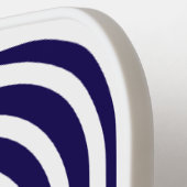 青モノグラムのと白の光学錯覚 ピックルボールラケット (左詳細)