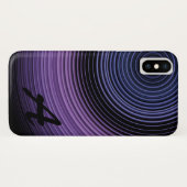 青モノグラムのコンテンポラリー抽象芸術 Case-Mate iPhoneケース (裏面(横))