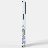 青モノグラムの水彩野草園 Case-Mate iPhoneケース (裏面 / 右)