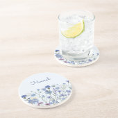 青モノグラムの水色野草野 コースター (側面)