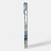 青モノグラムの水 Case-Mate iPhoneケース (裏面 / 左)