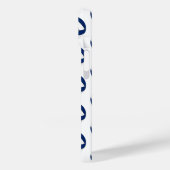 青モノグラムの灰色のバレーボール模様 Case-Mate iPhoneケース (裏面 / 左)