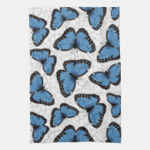 青モルフォ キッチンタオル (縦)