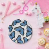 青モルフォ ペーパープレート (パーティー)