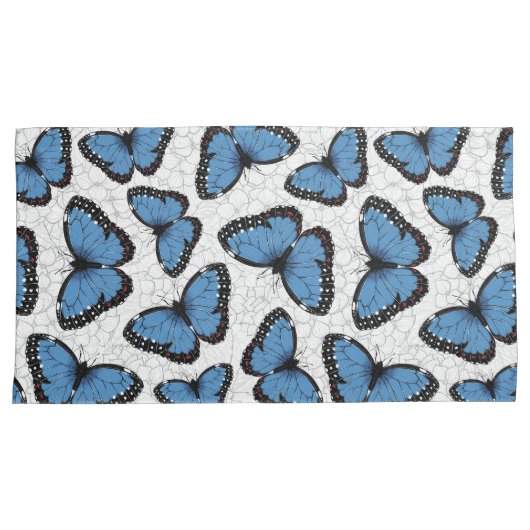 青モルフォ 枕カバー (正面右)