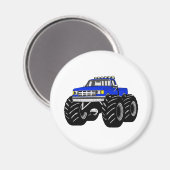 青モンスタートラック マグネット (正面/裏面)