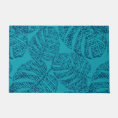 青モンステラ葉。 ドアマット (正面)