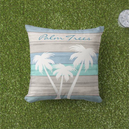 青🏝ヤシの木をビーチウッド航海のに アウトドアクッション (芝生)