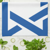 青ユダヤ人のダビデの星 キッチンタオル (折り畳み)