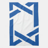 青ユダヤ人のダビデの星 キッチンタオル (縦)