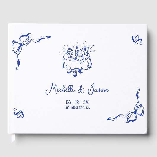 青ユニーク手お洒落引き弓フランスの写真 ゲストブック (正面)