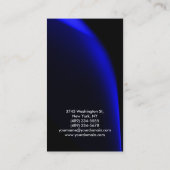 青ユニーク波パターン抽象芸術エレガント 名刺 (裏面)