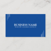 青ユニーク白ウィンドウ清掃サービス 名刺 (裏面)