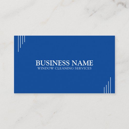 青ユニーク白ウィンドウ清掃サービス 名刺 (裏面)