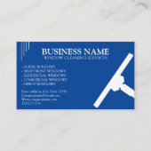 青ユニーク白ウィンドウ清掃サービス 名刺 (正面)