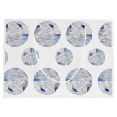 青ユニーク白抱き枕 ラージペーパーバッグ (裏面)