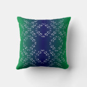青ユニーク緑の美しい模様 クッション (裏面)