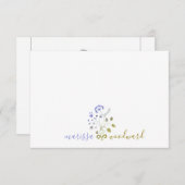 青ユニーク緑フローラつる植物スクリプト名 ノートカード (正面/裏面)