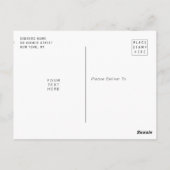 青ユニーク色写真の発表 ポストカード (裏面)