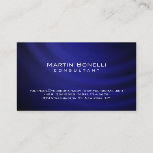 青ユニーク芸術的コンテンポラリートレンディー 名刺 (正面)