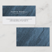 青ユニーク芸術的石ホワイトトレンディー 名刺 (正面/裏面)