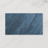 青ユニーク芸術的石ホワイトトレンディー 名刺 (裏面)