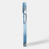 青ユニーク金ゴールド大理石パターンiPhone / アンドロイド Case-Mate iPhoneケース (裏面 / 左)