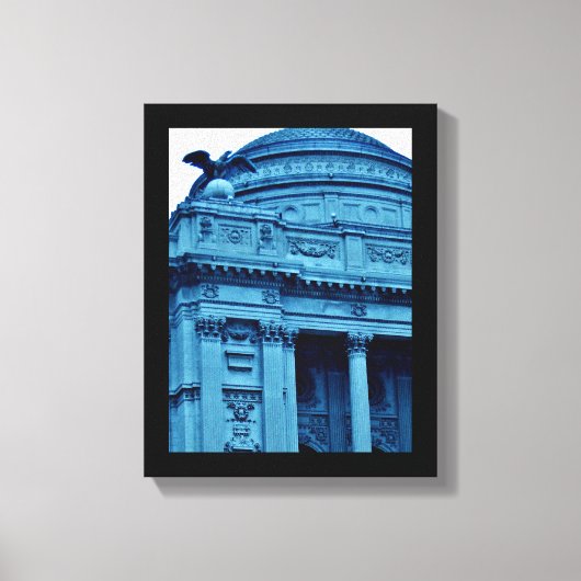 青ライブラリ キャンバスプリント (正面)