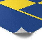 青ライム未市松模様に満12月カレンダー ポスター (角)