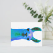 青ラマ図 ポストカード (スタンド正面)