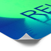 青リラックス色 ポスター (角)