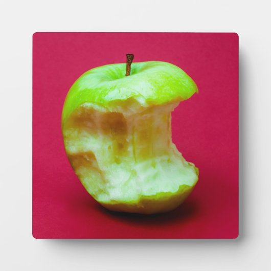 青リンゴがかじれた フォトプラーク (正面)