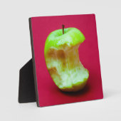 青リンゴがかじれた フォトプラーク (正面)