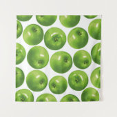 青リンゴの継ぎ目のない模様 タペストリー (正面(横))