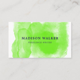 青リンゴ色の水彩画 名刺