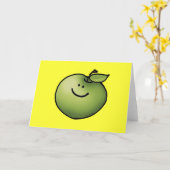青リンゴ カード (黄色い花)
