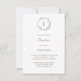 青リース | バプテスマ 招待状