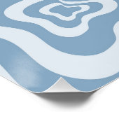 青レトロ旋回Groovy Y2Kパターン ポスター (コーナー)