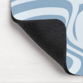 青レトロ旋回Groovy Y2Kパターン マウスパッド (コーナー)